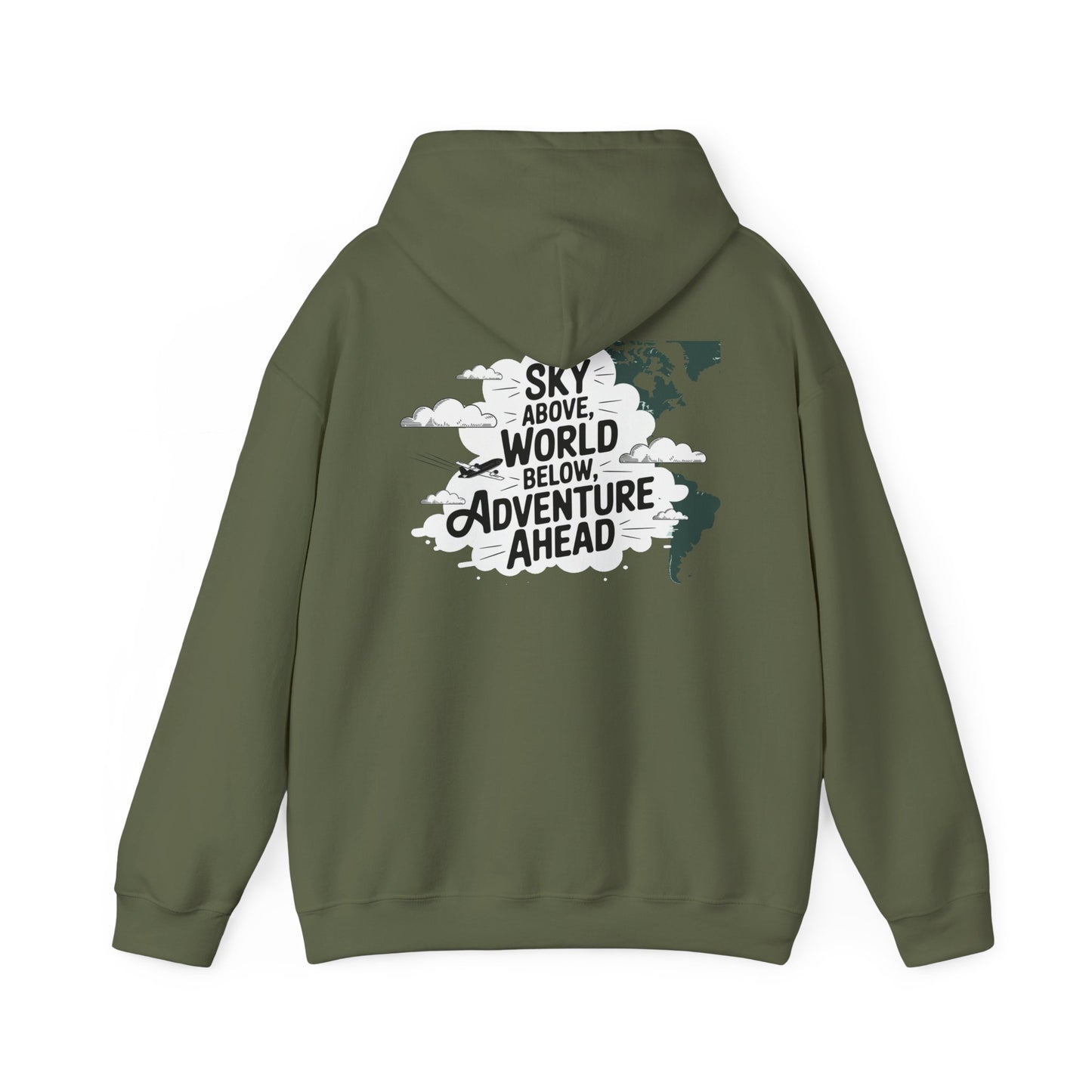 Unisex Heavy Blend™ Hooded Sweatshirt Sky above world below
