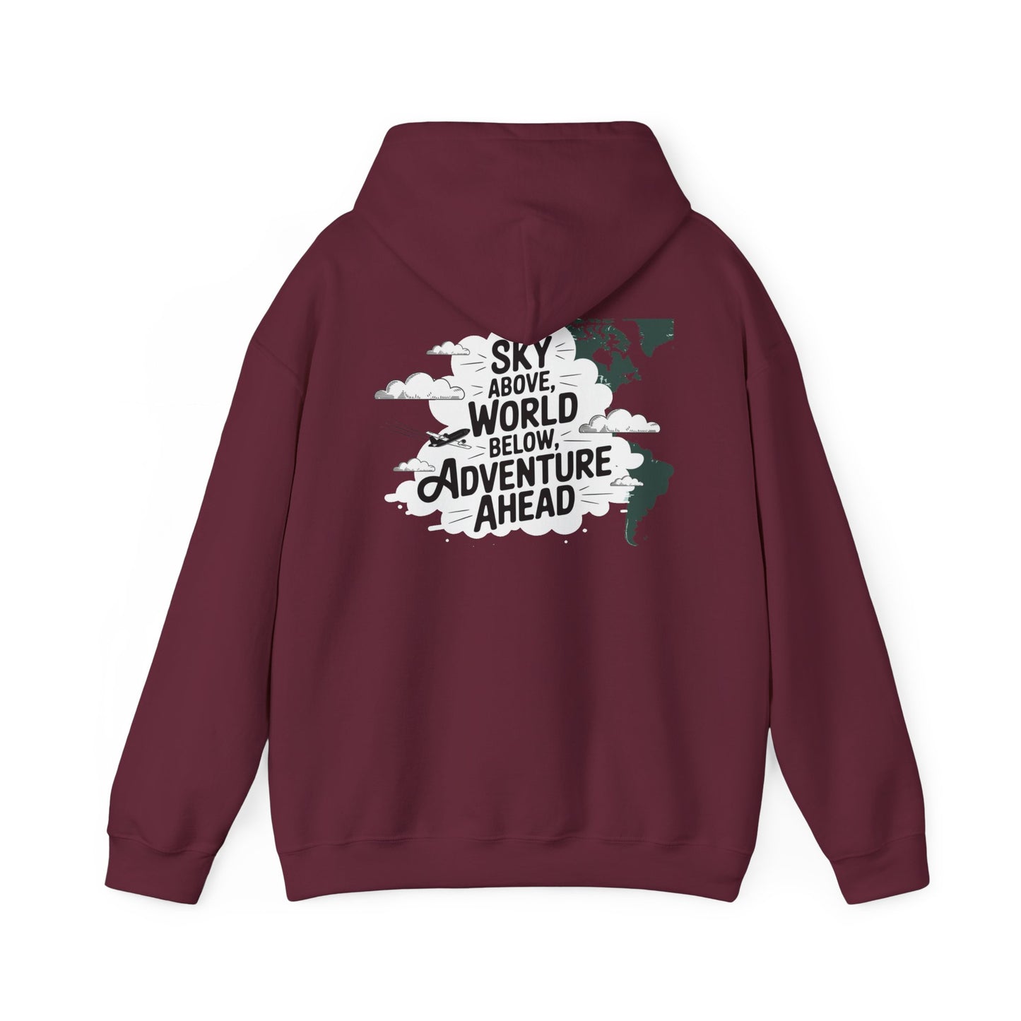 Unisex Heavy Blend™ Hooded Sweatshirt Sky above world below
