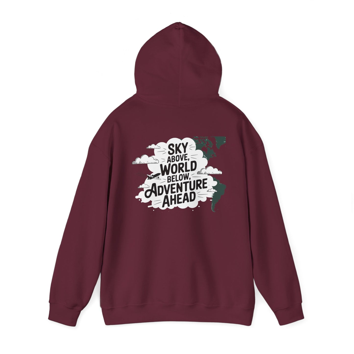 Unisex Heavy Blend™ Hooded Sweatshirt Sky above world below
