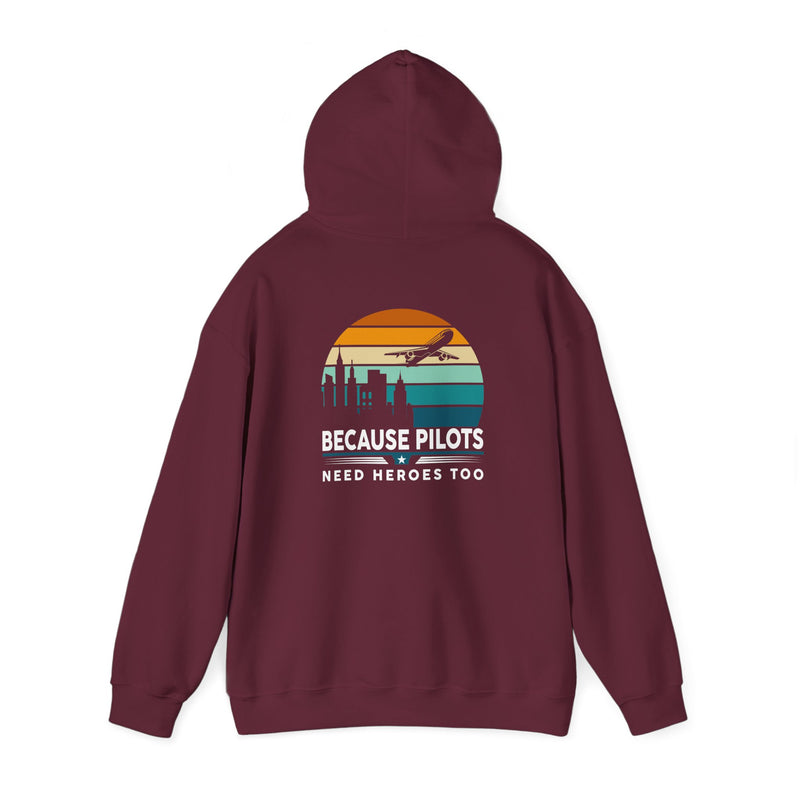 Unisex Heavy Blend™ Hooded Sweatshirt "Maintenance & Pilots Design | Perfect Gift for Aviation Enthusiasts