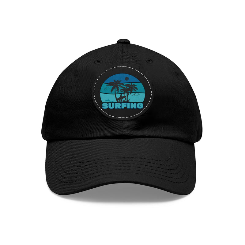 Surfing Dad Hat with Leather Patch - Casual Beach Style
