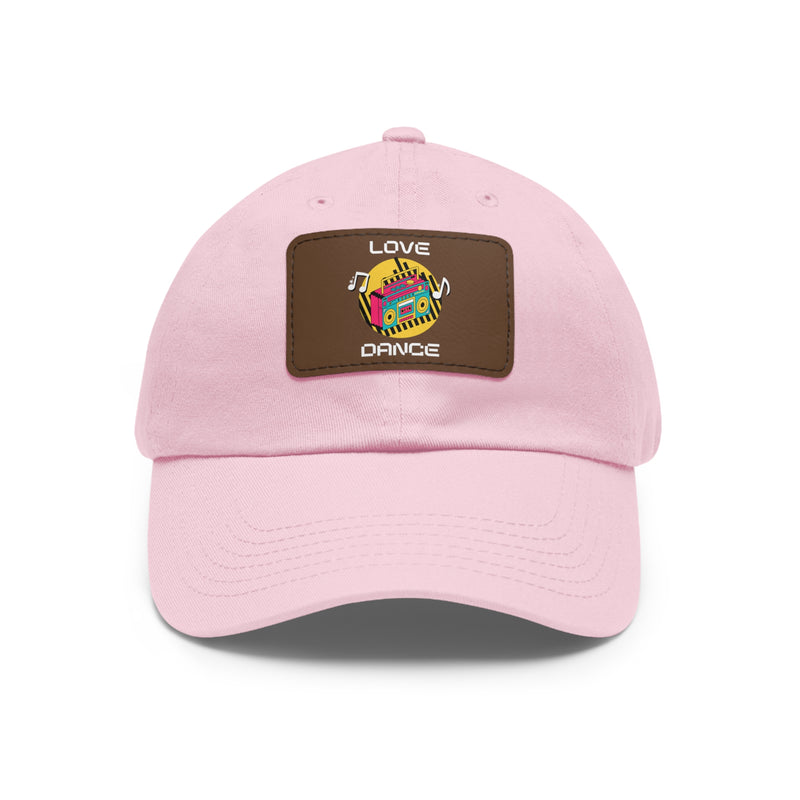 Love Dance Dad Hat with Leather Patch - Casual Style for Dance Lovers
