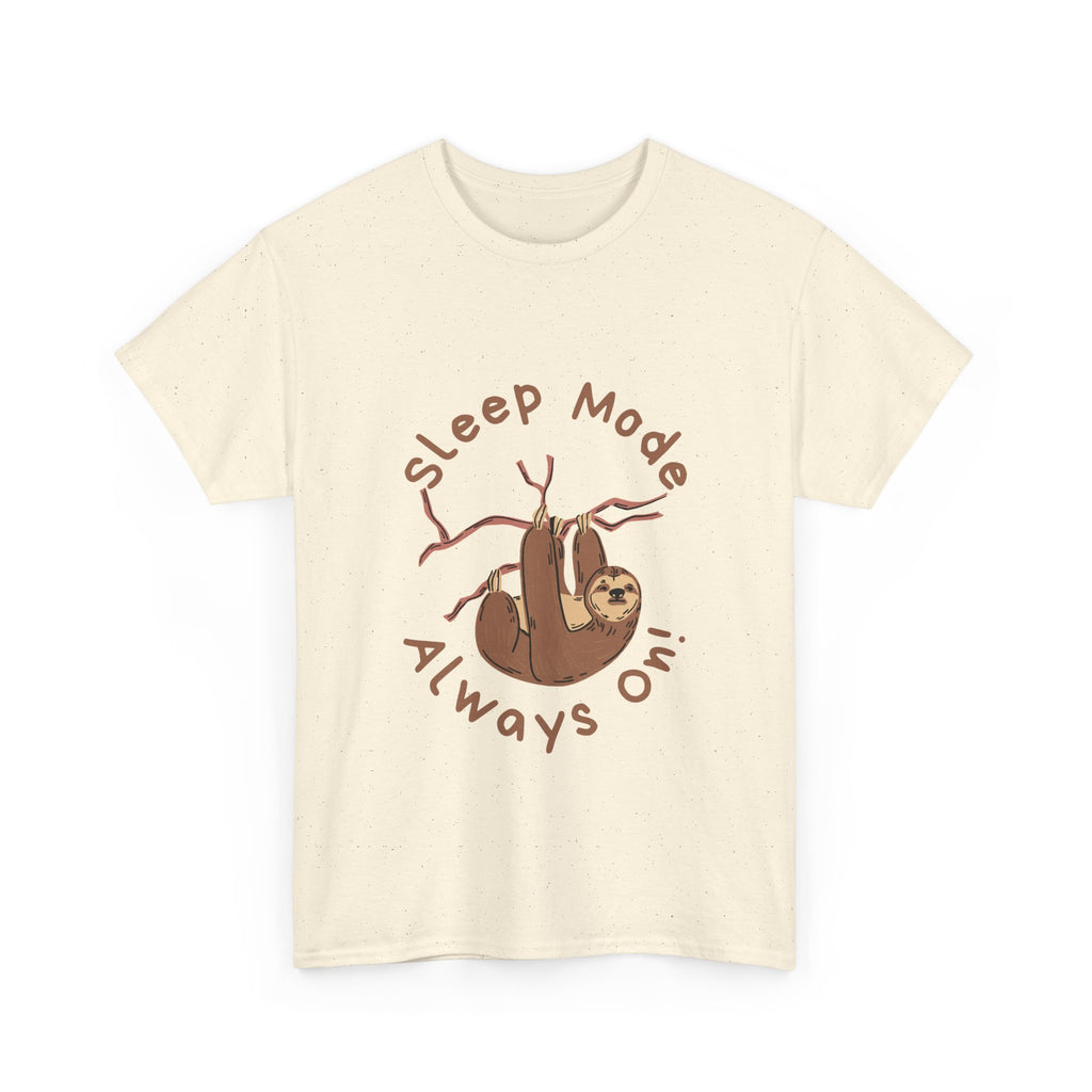 Sleep Mode Sloth Unisex Heavy Cotton Tee - Relaxed Fit T-Shirt