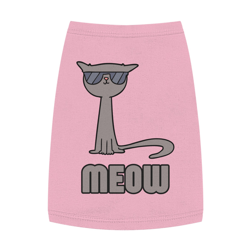 Cool Cat Pet Tank Top - Fun Meow Design for Stylish Pets