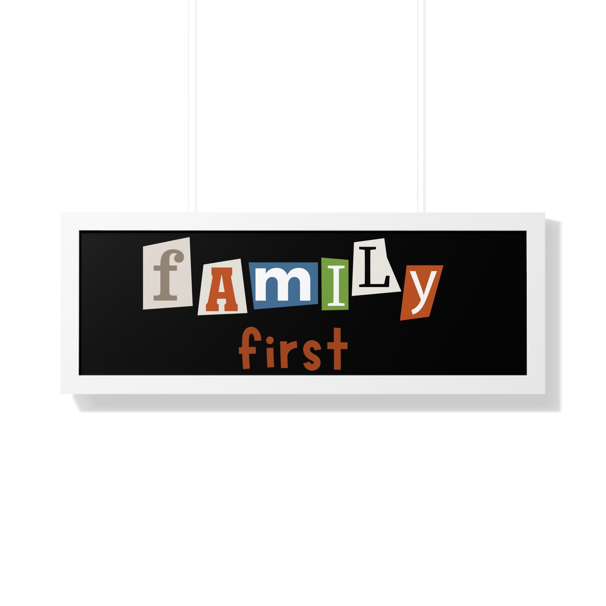 Family First Framed Poster - Modern Wall Art for Home Decor