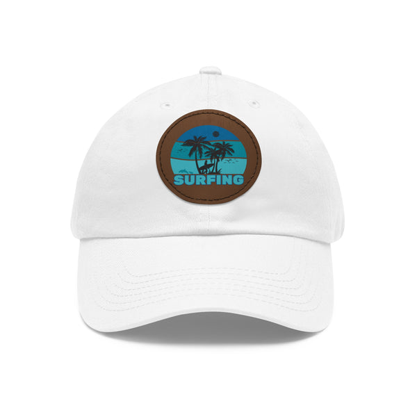Surfing Dad Hat with Leather Patch - Casual Beach Style