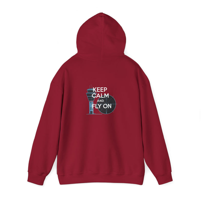 Keep Calm and Fly On  Unisex Heavy Blend™ Hooded Sweatshirt