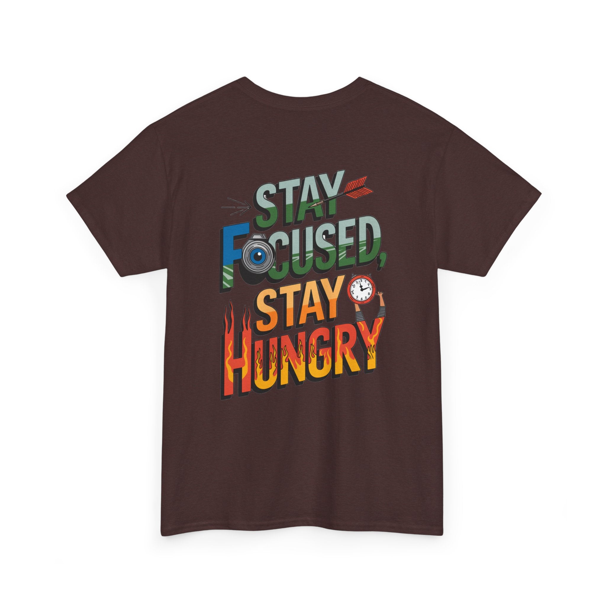 Unisex Heavy Cotton Tee: "Stay Focused Stay Hungry" - T-Shirt