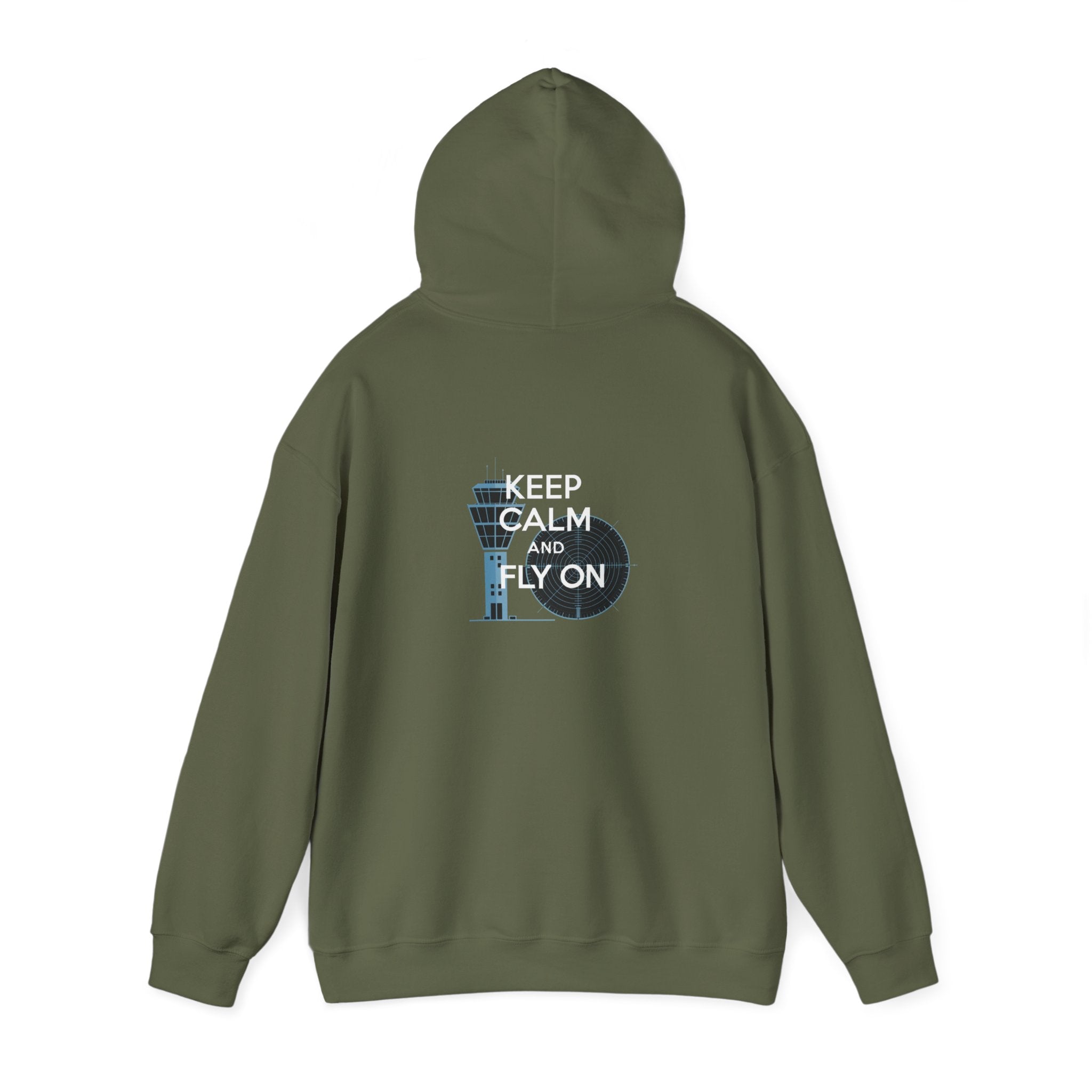 Keep Calm and Fly On  Unisex Heavy Blend™ Hooded Sweatshirt