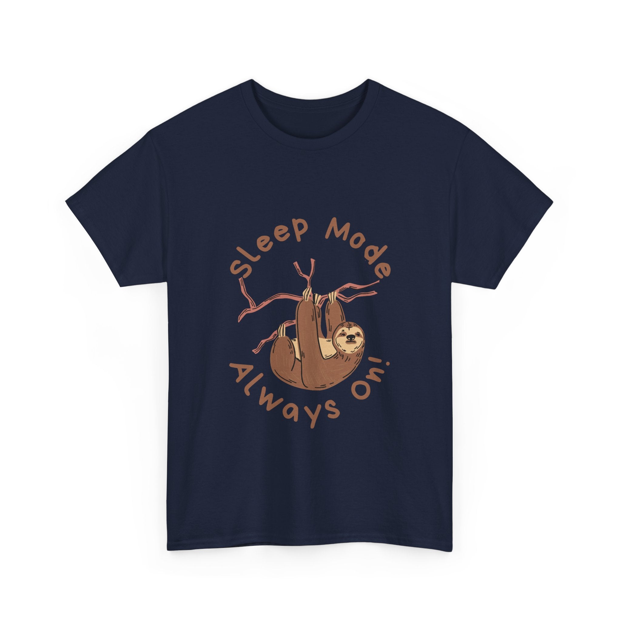 Sleep Mode Sloth Unisex Heavy Cotton Tee - Relaxed Fit T-Shirt