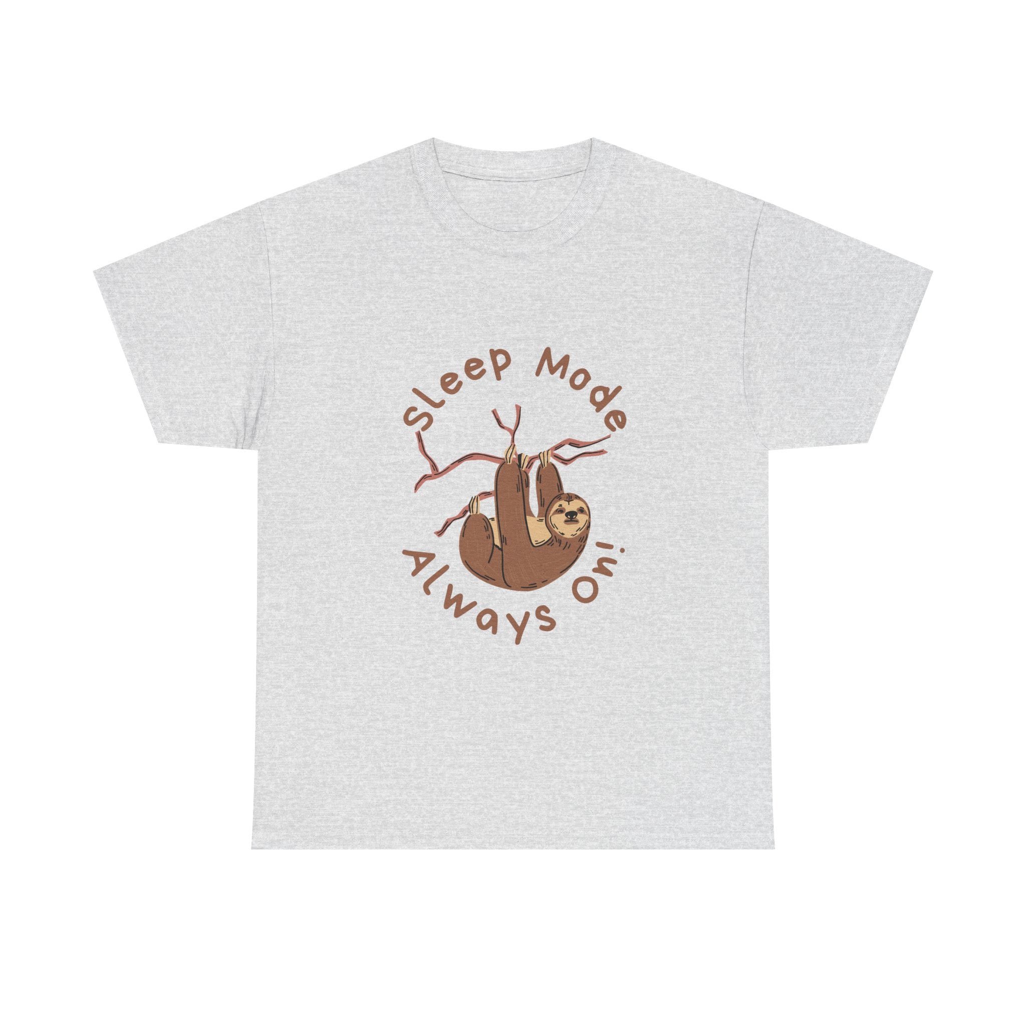 Sleep Mode Sloth Unisex Heavy Cotton Tee - Relaxed Fit T-Shirt