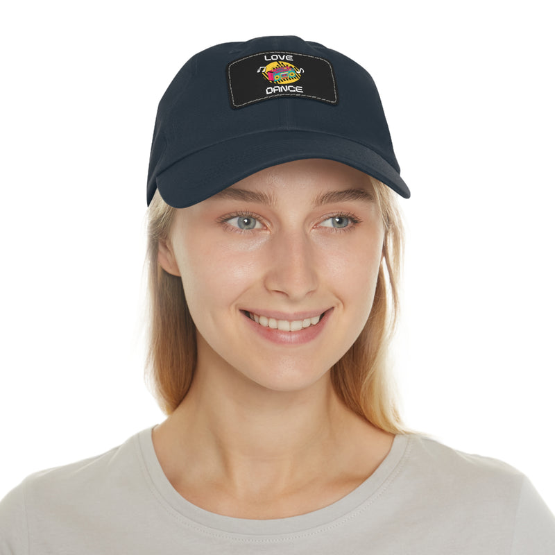 Love Dance Dad Hat with Leather Patch - Casual Style for Dance Lovers