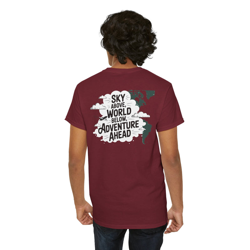 Unisex Heavy Cotton Tee: "sky above world below" T-Shirt