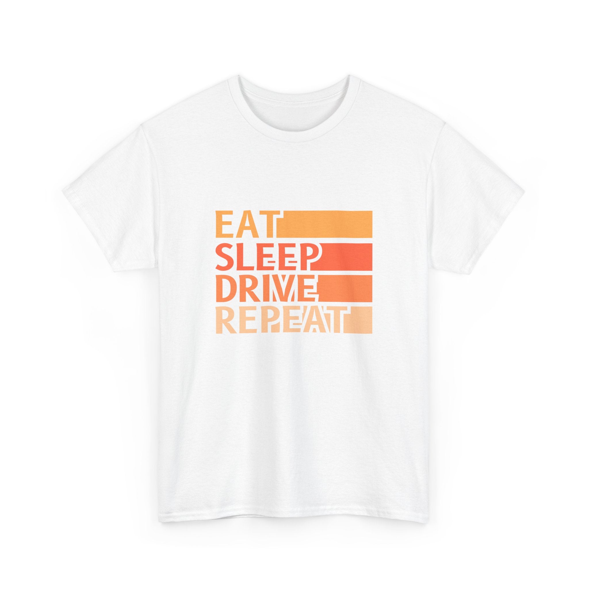 Eat Sleep Drive Repeat Unisex Heavy Cotton Tee - Perfect for Car Enthusiasts