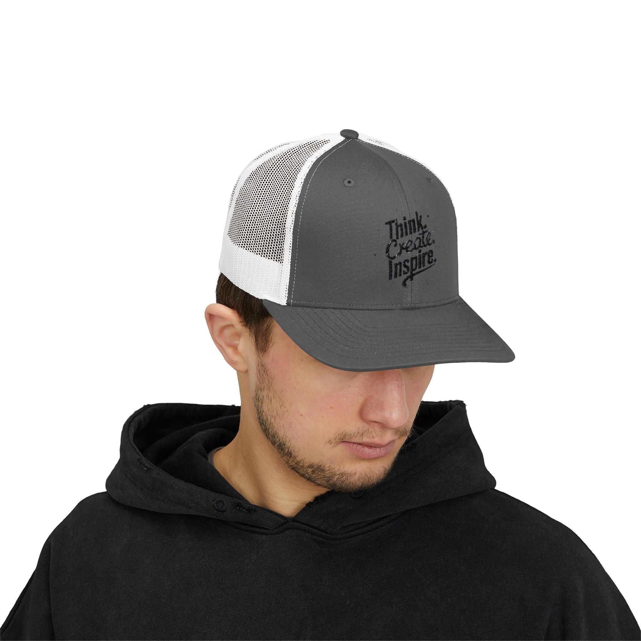 Inspirational Snapback Trucker Cap - Think Create Inspire