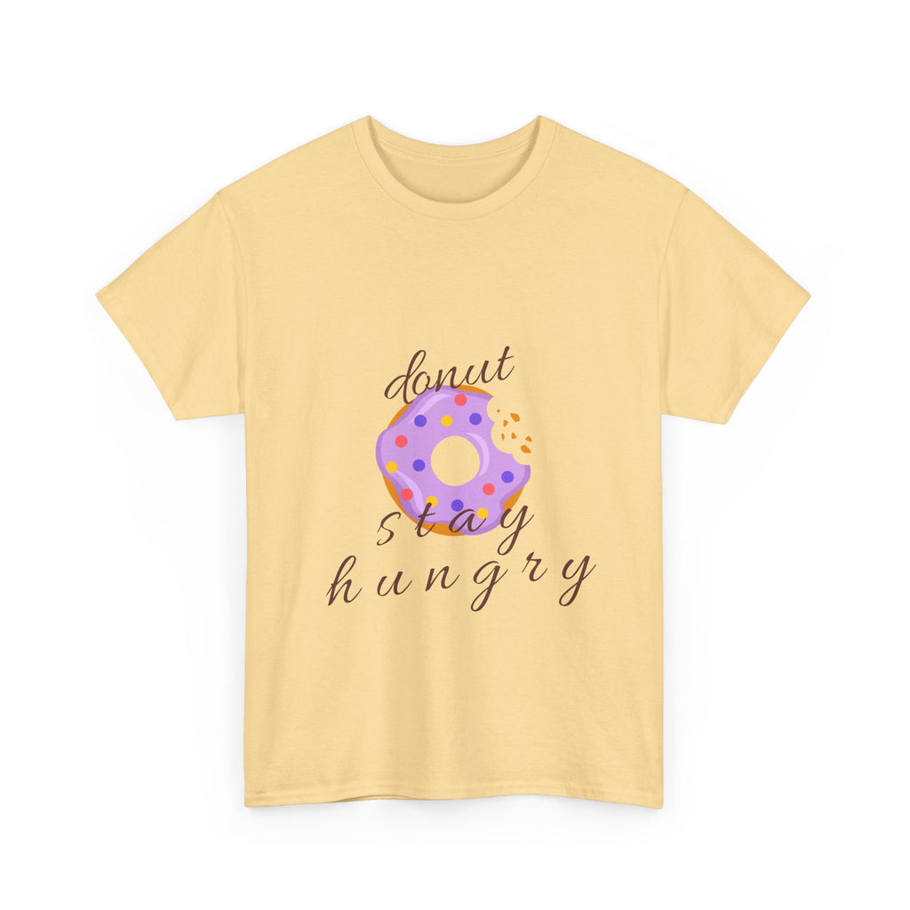 Donut Stay Hungry Unisex Heavy Cotton Tee - Fun and Stylish T-Shirt for Food Lovers