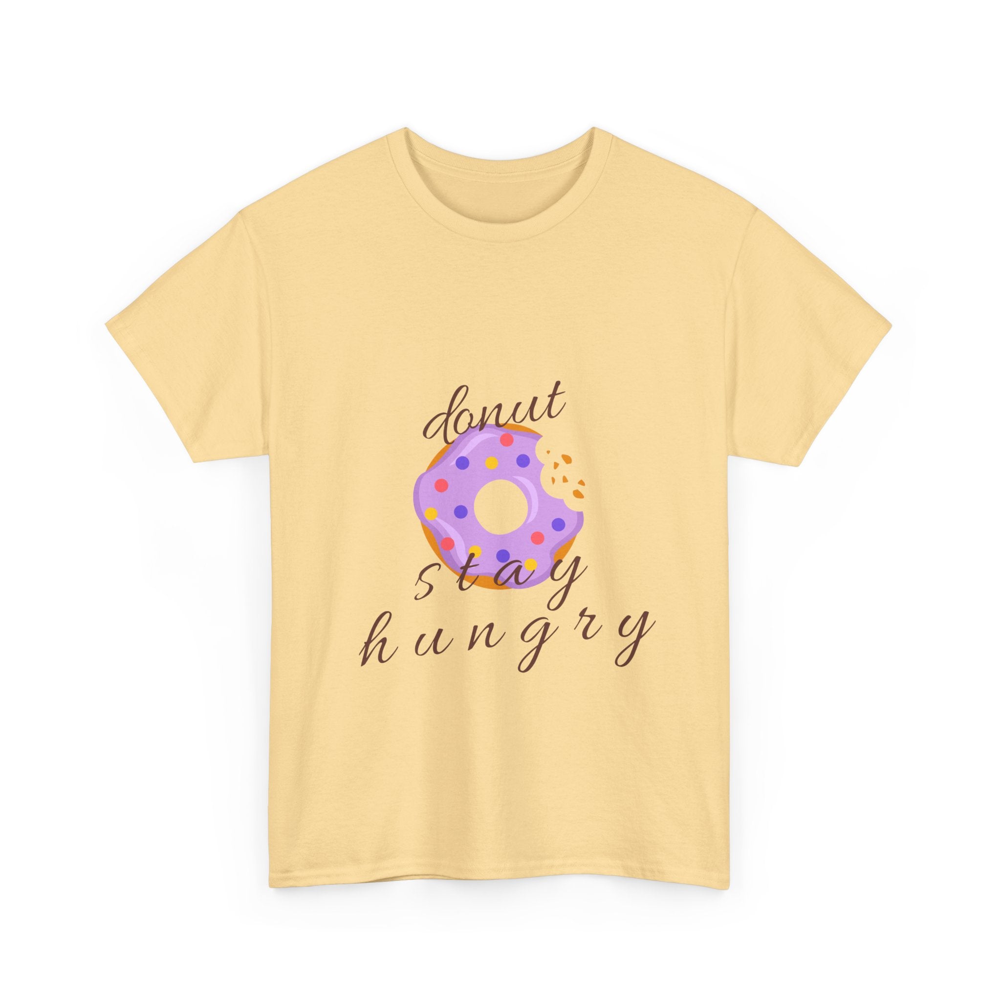 Donut Stay Hungry Unisex Heavy Cotton Tee - Fun and Stylish T-Shirt for Food Lovers