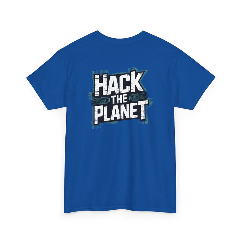Unisex Heavy Cotton Tee: "Hack the Planet" - T-Shirt