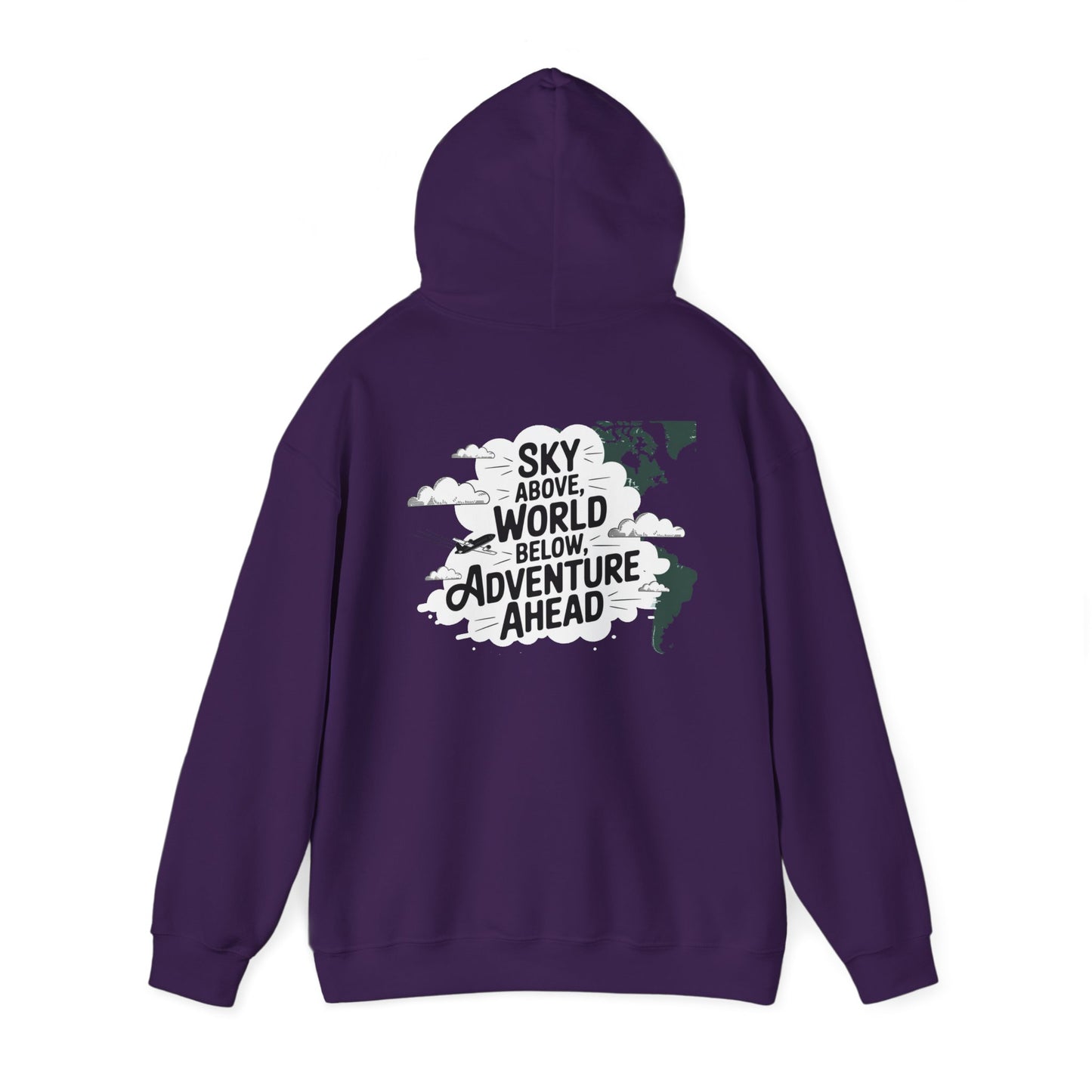 Unisex Heavy Blend™ Hooded Sweatshirt Sky above world below