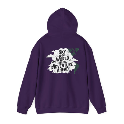 Unisex Heavy Blend™ Hooded Sweatshirt Sky above world below