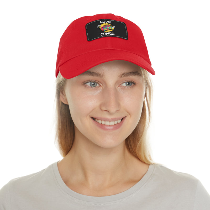 Love Dance Dad Hat with Leather Patch - Casual Style for Dance Lovers