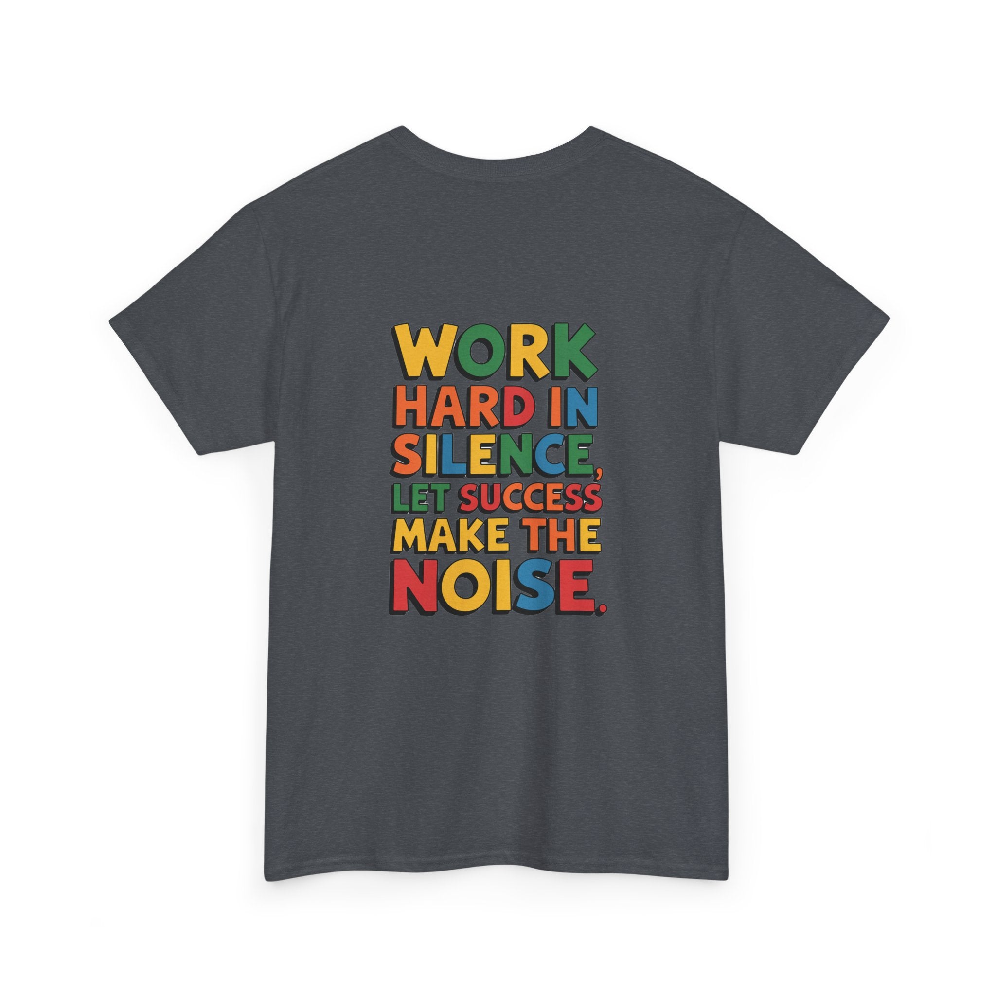 Work hard in Silence Unisex Heavy Cotton Tee for Everyday Style
