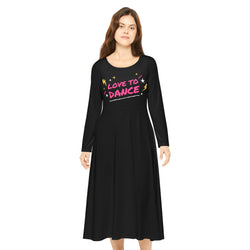 Love to Dance Long Sleeve Dress for Dance Lovers