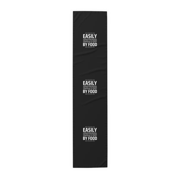 Excited by Food Table Runner - Perfect for Dining Celebrations and Home Decor