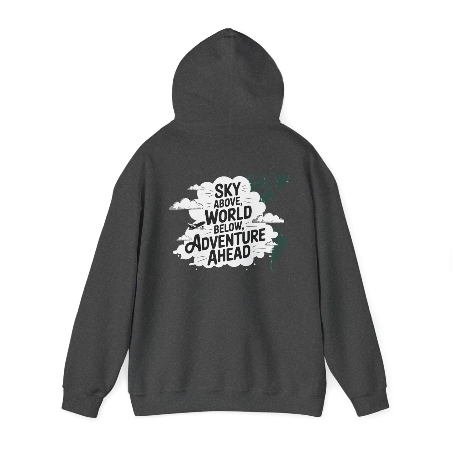 Unisex Heavy Blend™ Hooded Sweatshirt Sky above world below