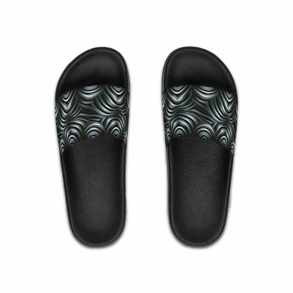 Stylish Men's Slide Sandals with Wave Pattern - Perfect for Summer and Relaxation