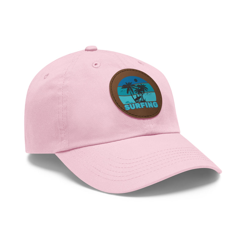 Surfing Dad Hat with Leather Patch - Casual Beach Style