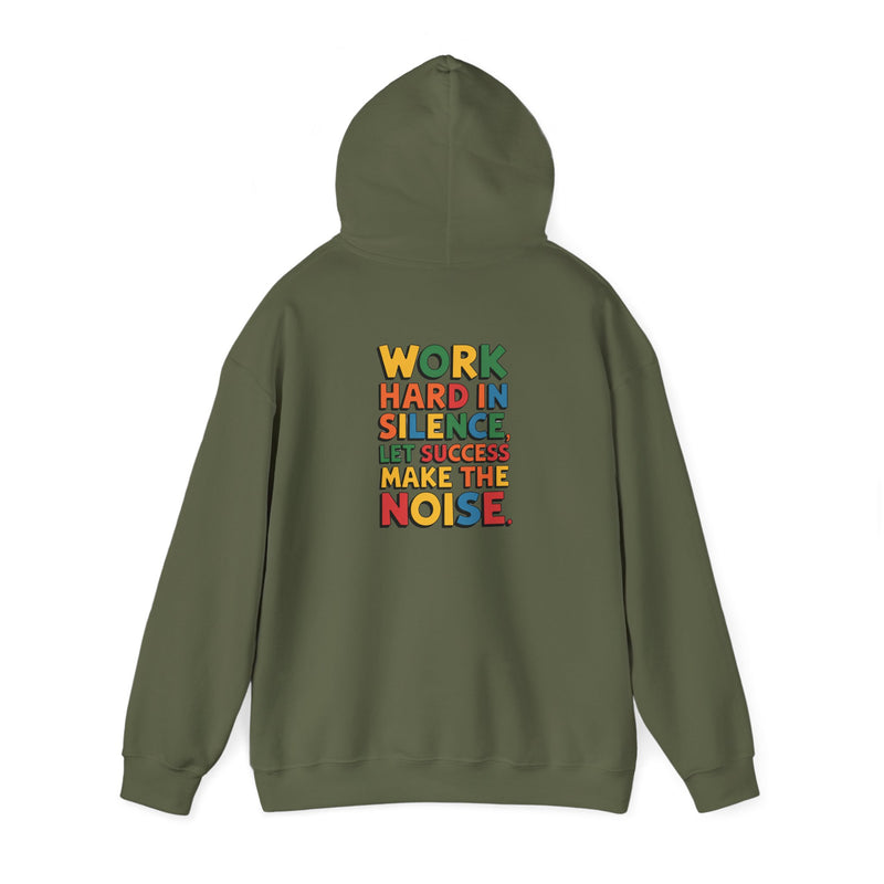 Work hard in Silence Unisex Heavy Blend™ Hooded Sweatshirt