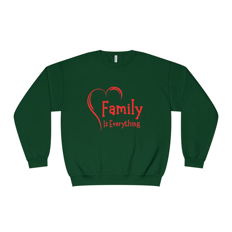 Family Is Everything Crewneck Sweatshirt - Unisex Casual Wear for Family Gatherings
