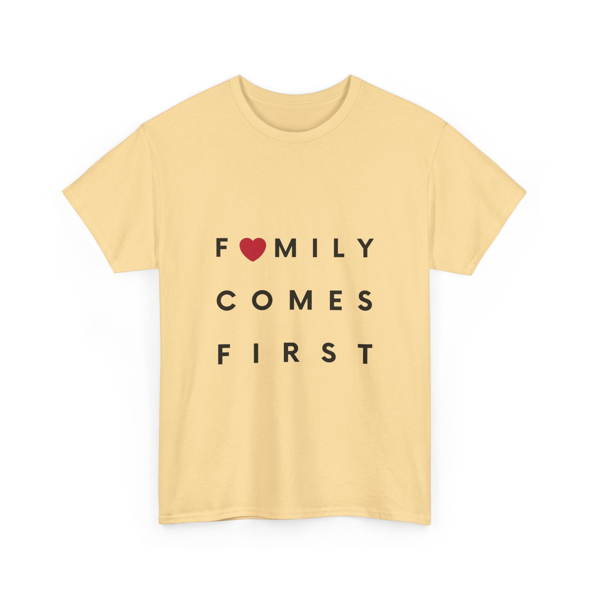 Family Comes First Unisex Heavy Cotton Tee