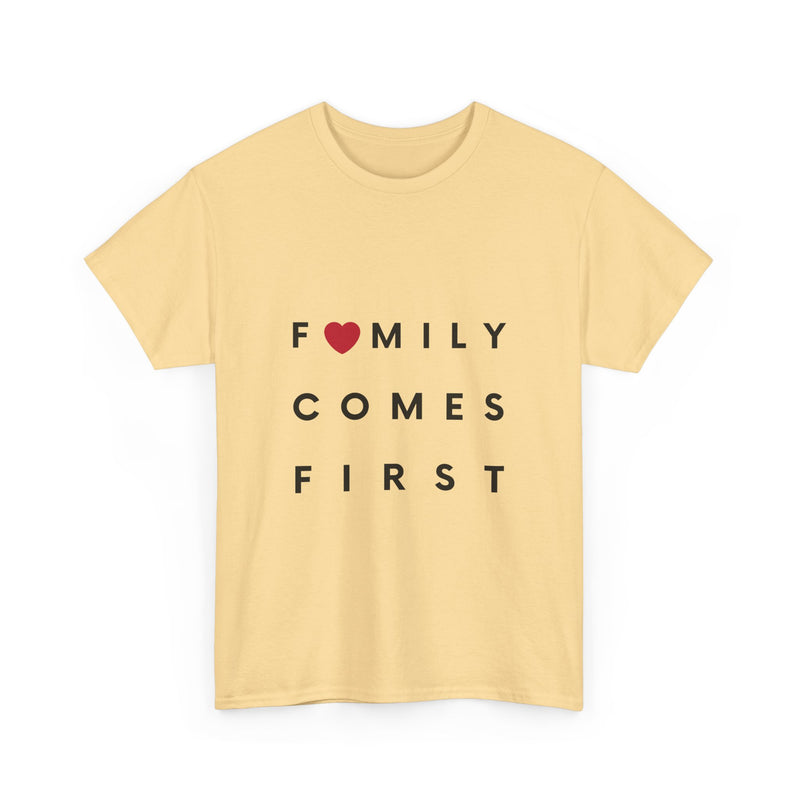 Family Comes First Unisex Heavy Cotton Tee