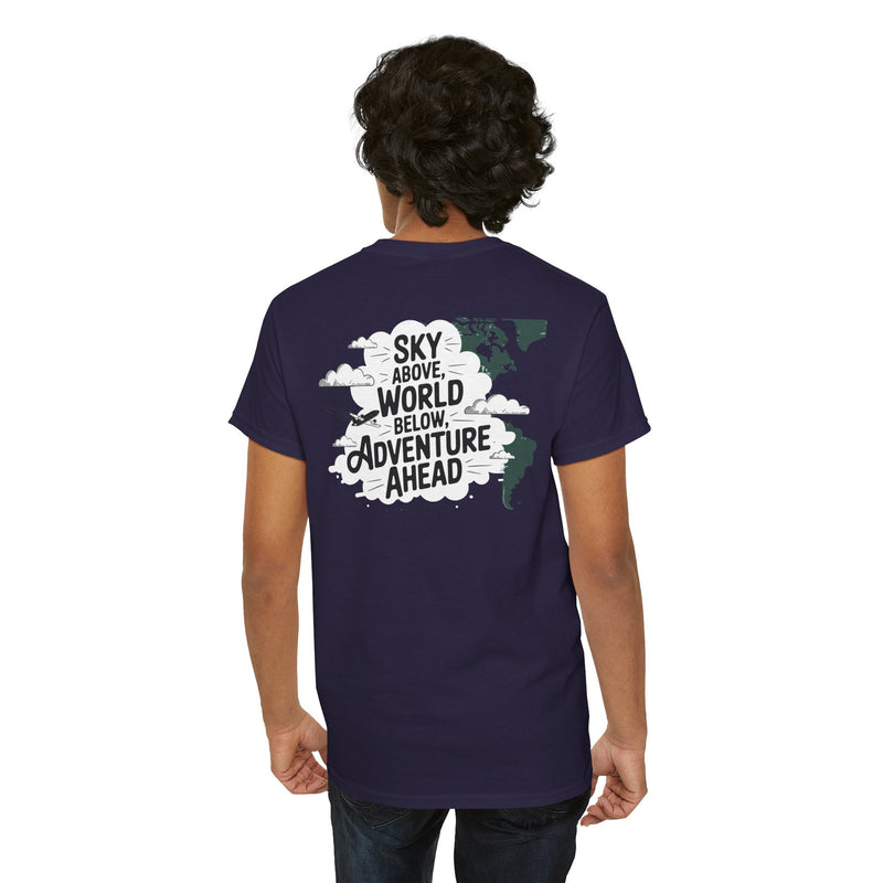 Unisex Heavy Cotton Tee: "sky above world below" T-Shirt