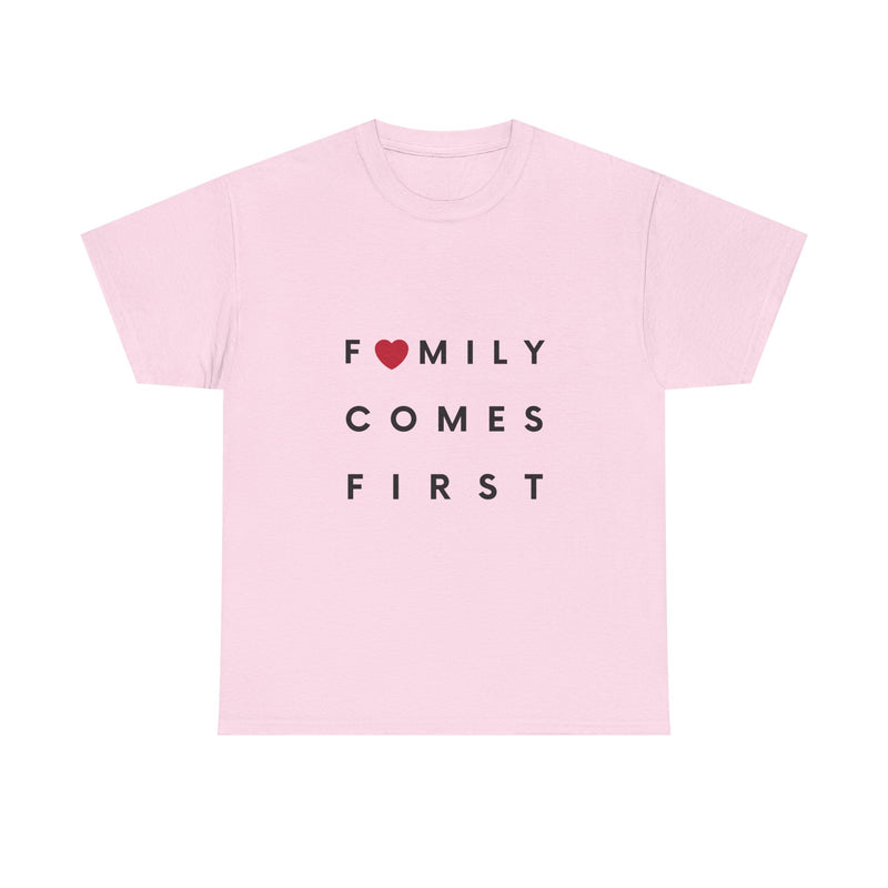 Family Comes First Unisex Heavy Cotton Tee
