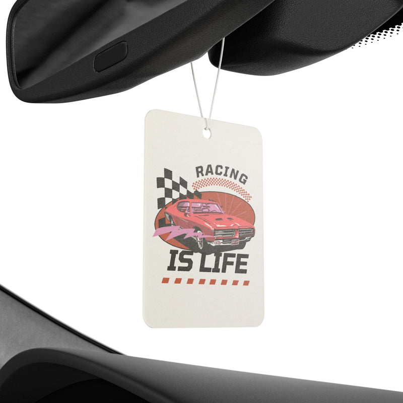 Racing Is Life Car Air Freshener - Perfect for Car Enthusiasts