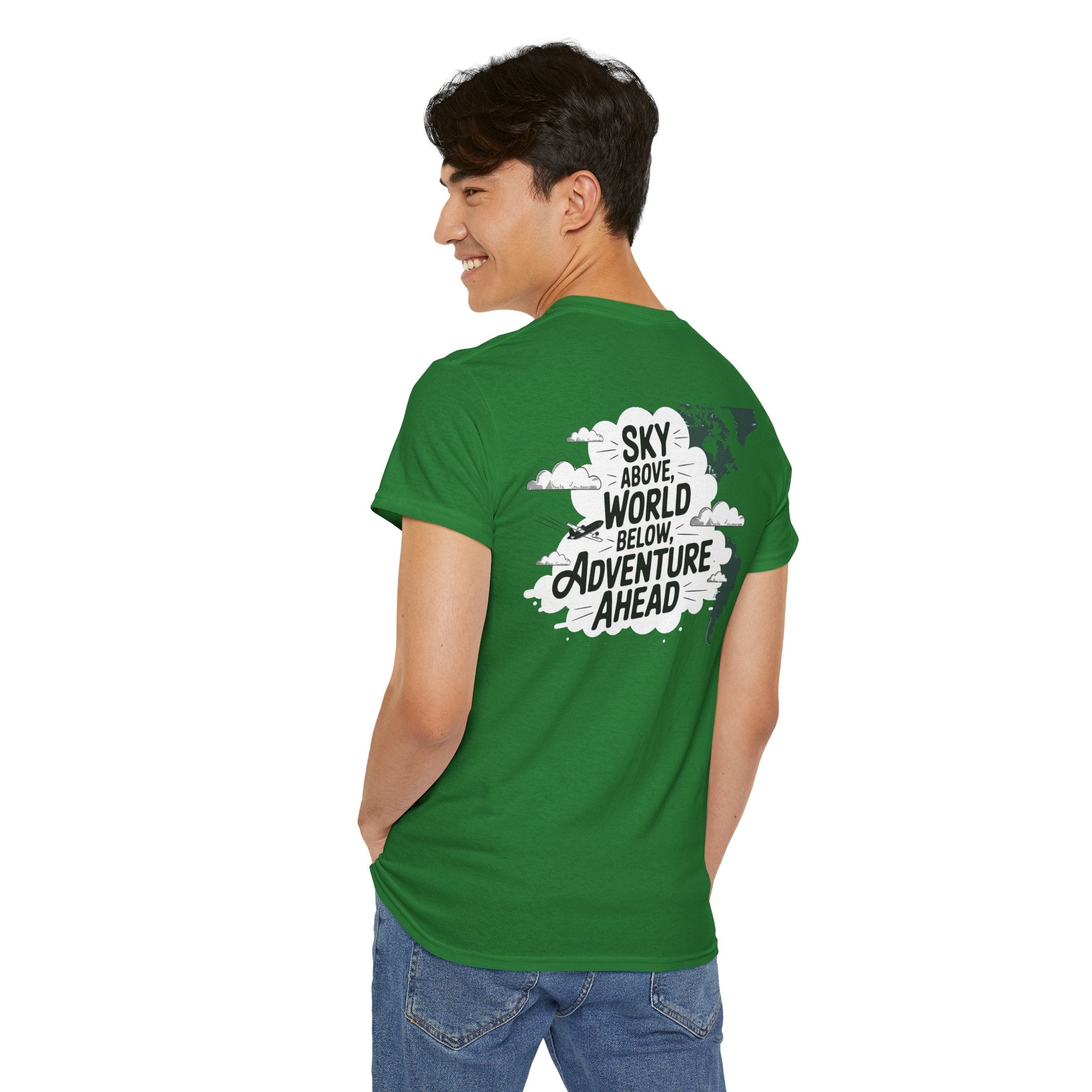 Unisex Heavy Cotton Tee: "sky above world below" T-Shirt