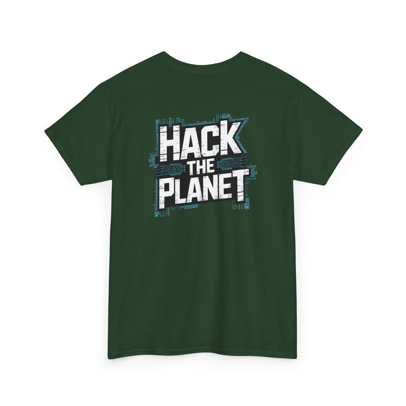 Unisex Heavy Cotton Tee: "Hack the Planet" - T-Shirt