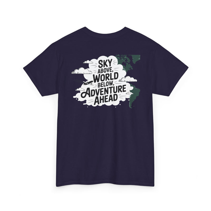 Unisex Heavy Cotton Tee: "sky above world below" T-Shirt