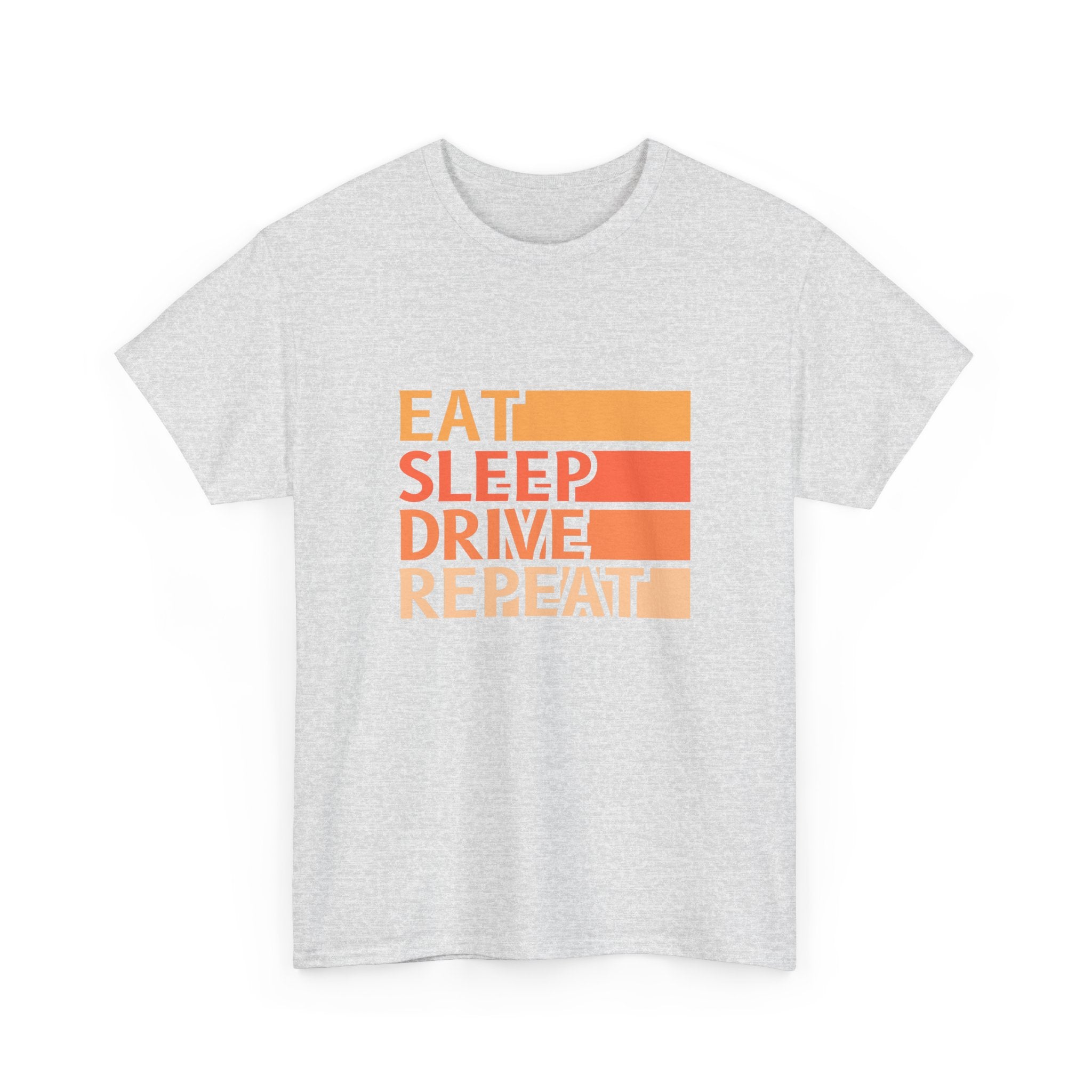 Eat Sleep Drive Repeat Unisex Heavy Cotton Tee - Perfect for Car Enthusiasts