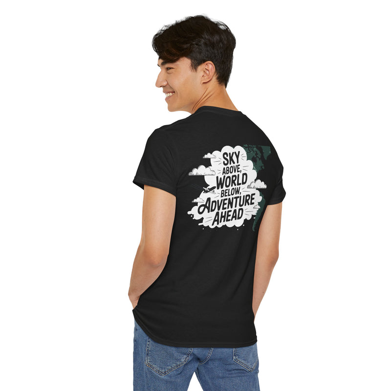 Unisex Heavy Cotton Tee: "sky above world below" T-Shirt