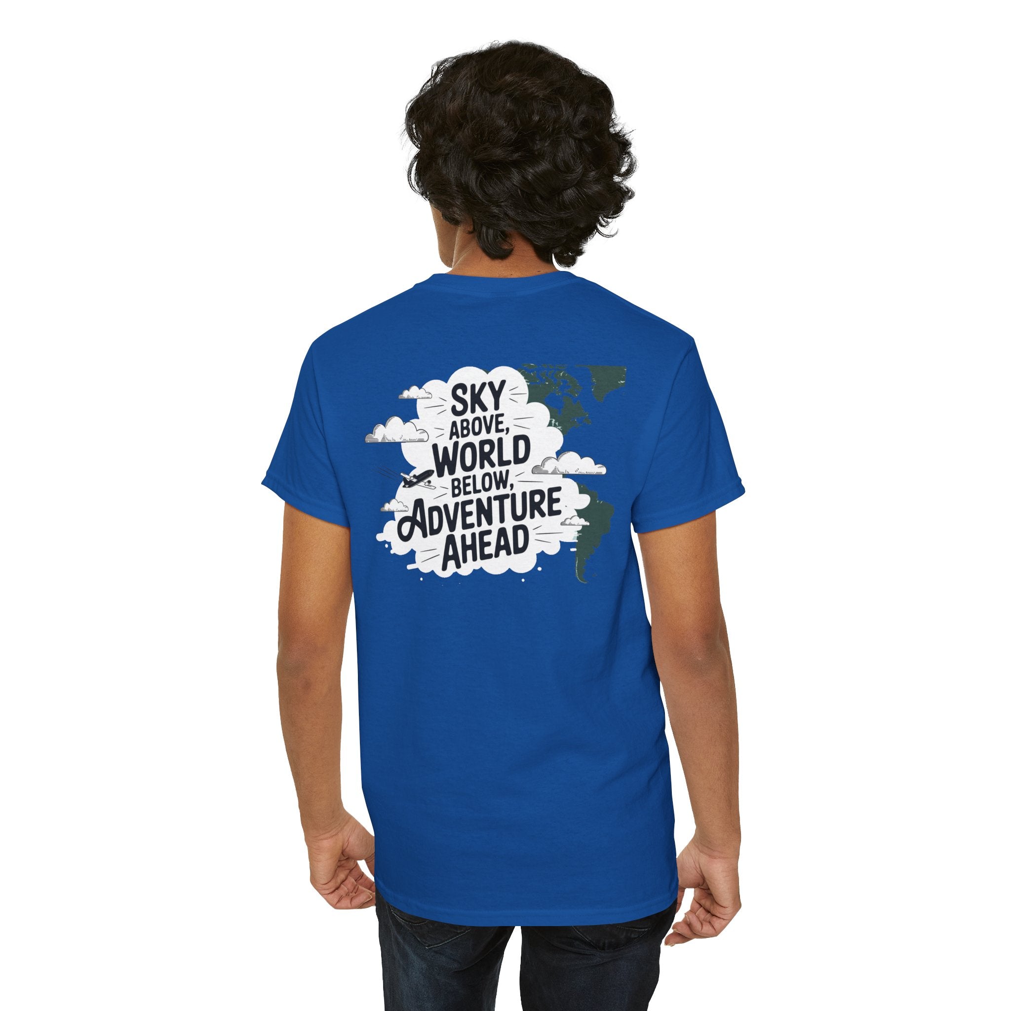 Unisex Heavy Cotton Tee: "sky above world below" T-Shirt