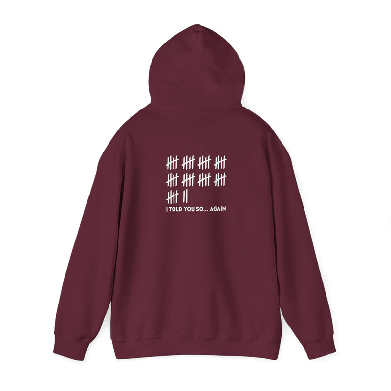 Unisex Heavy Blend™ Hooded Sweatshirt: "I TOLD YOU SO AGAIN" T-Shirt