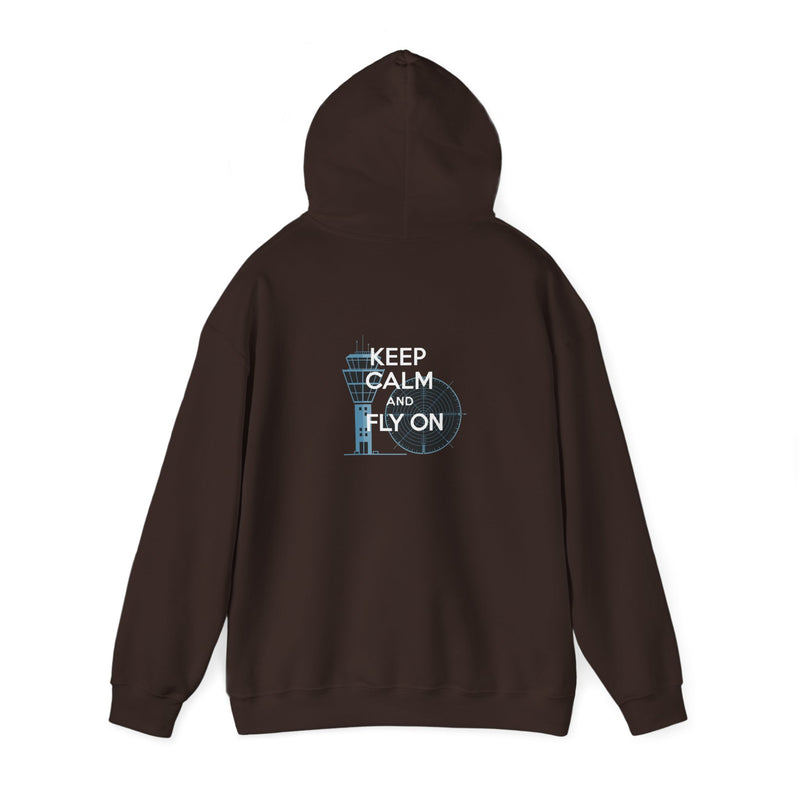 Keep Calm and Fly On  Unisex Heavy Blend™ Hooded Sweatshirt