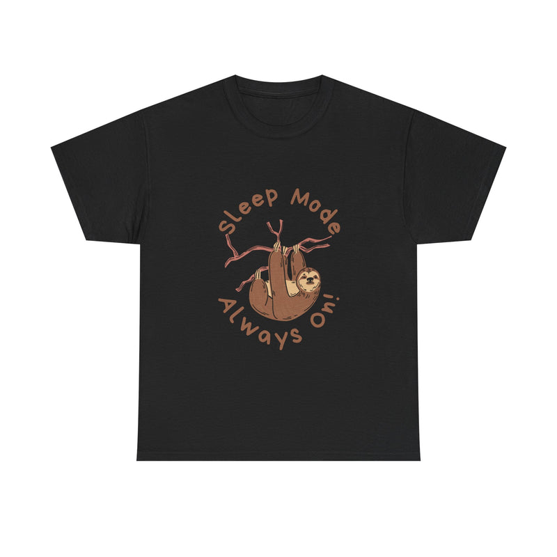 Sleep Mode Sloth Unisex Heavy Cotton Tee - Relaxed Fit T-Shirt