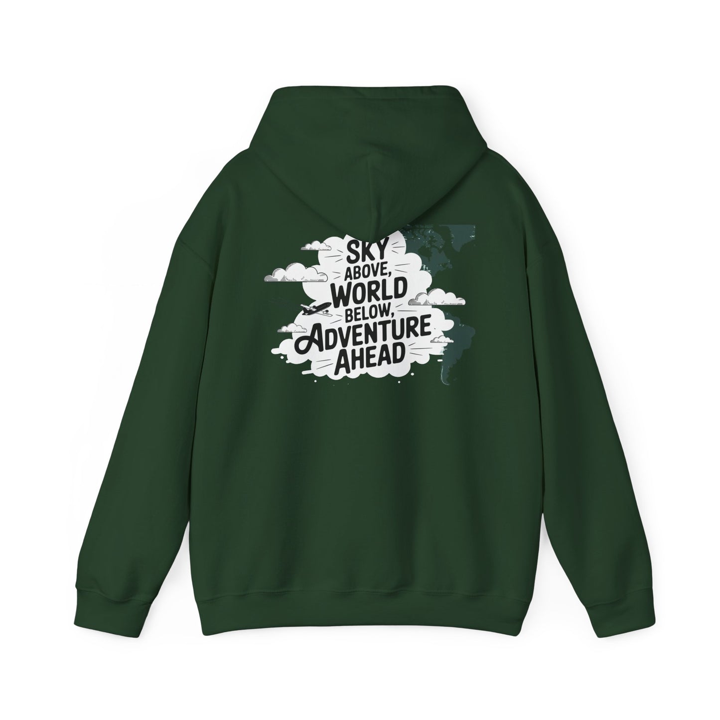 Unisex Heavy Blend™ Hooded Sweatshirt Sky above world below