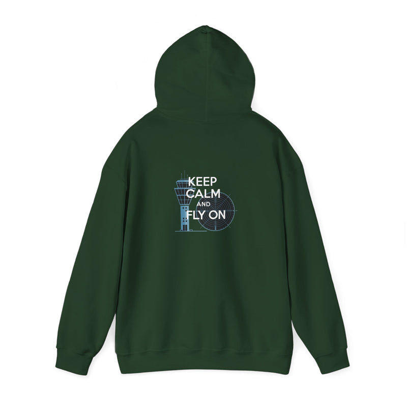 Keep Calm and Fly On  Unisex Heavy Blend™ Hooded Sweatshirt