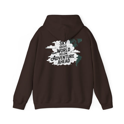 Unisex Heavy Blend™ Hooded Sweatshirt Sky above world below